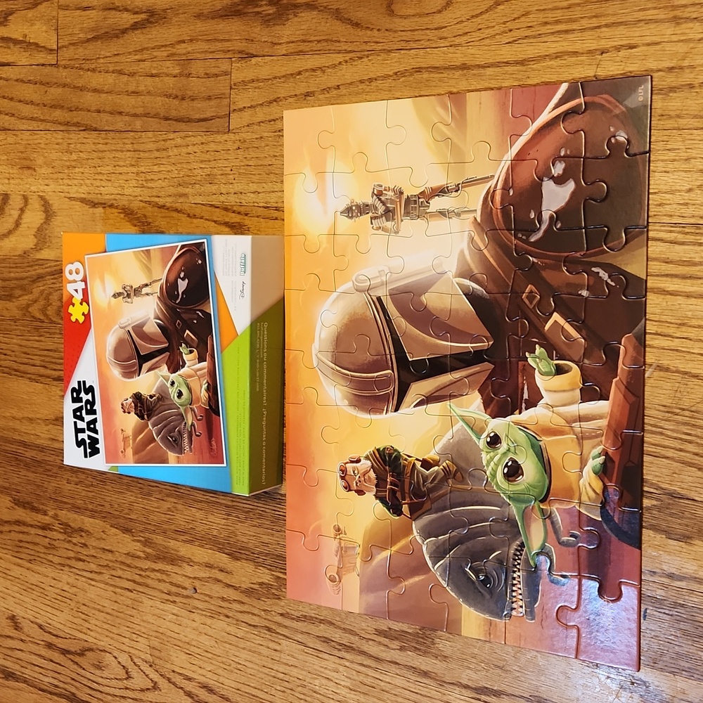 2 Star Wars puzzles 48 pieces 15in x 11in